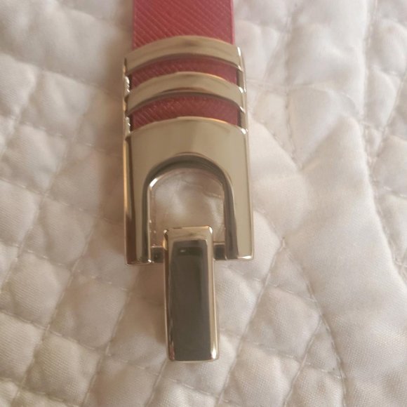 WHBM Red Leather Belt with Elastic Insert - Picture 1 of 4